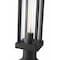 Z-Lite Glenwood 1 Light Outdoor Pier Mounted Fixture, Black & Clear 586PHMR-553PM-BK - alternate 3